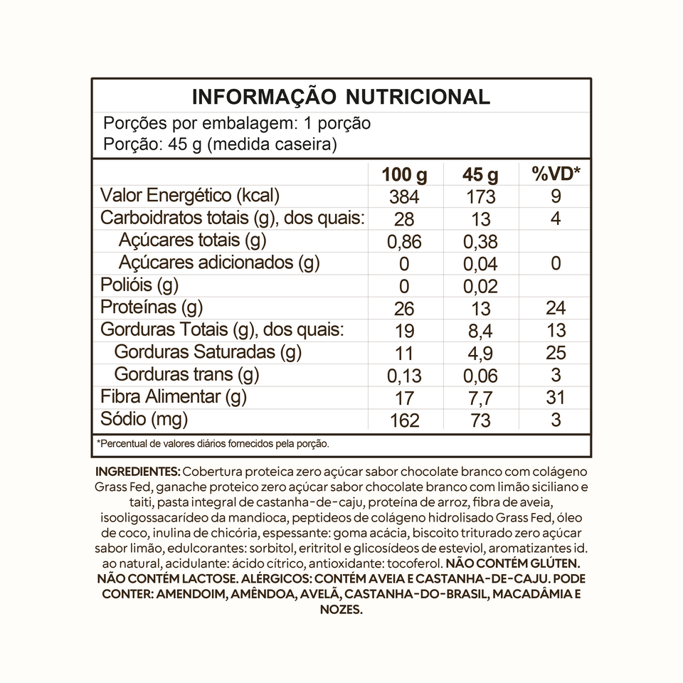 Tabela Nutricional